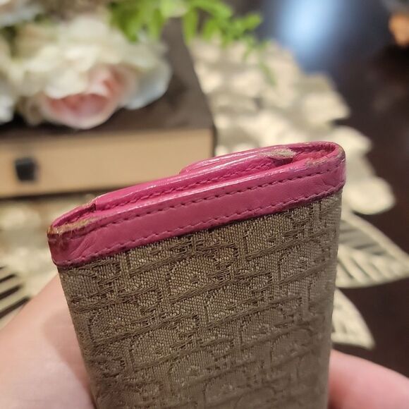 Dior Pink and Brown Trotter Women's Key Case/ Cardholder - Picture 3 of 8